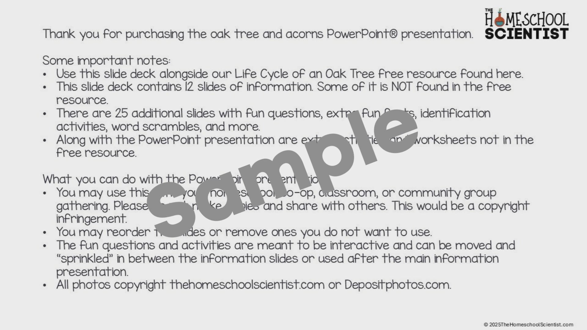 All About Oak Trees & Acorns Powerpoint Presentation